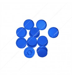 Cappuccio rotondo blu per interruttori tattili (10 pezzi)