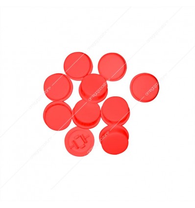 Red round cap for Square Tactile switch (pz 10)