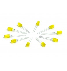 LED Gialli 5mm  (10 pezzi)