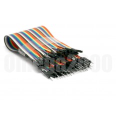 40 cavi dupont 20cm maschio - femmina flessibili jumper per Arduino