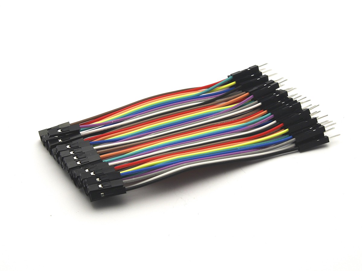 40 cavi Dupont/Jumper flessibili 10cm maschio - femmina per Arduino