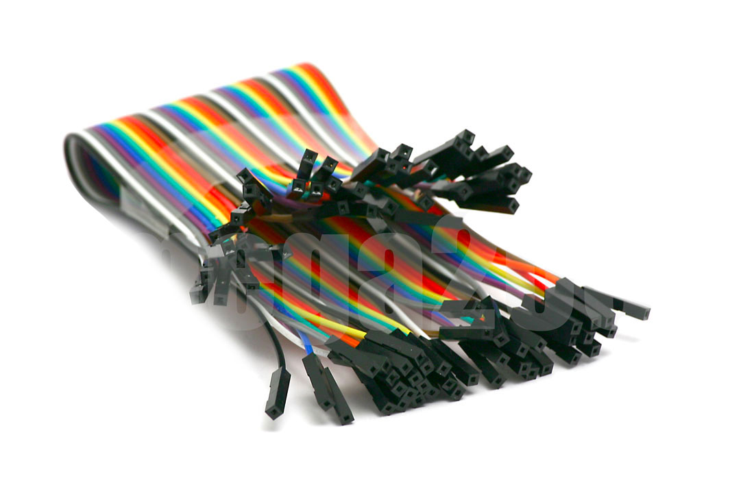 40 cavi Dupont/Jumper flessibili 20cm femmina - femmina per Arduino