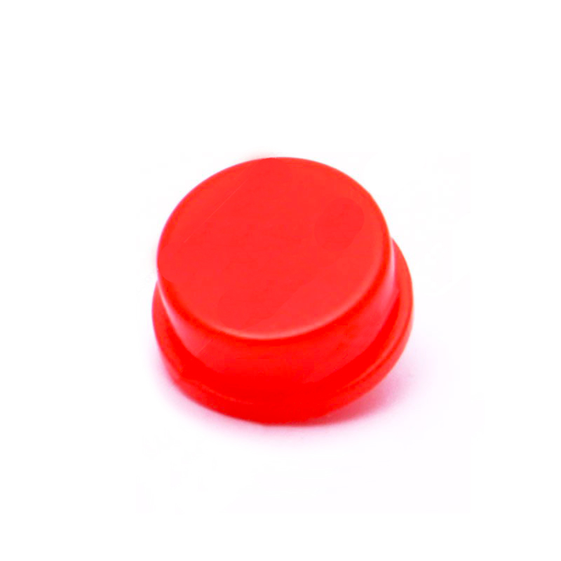 Cappuccio rotondo rosso per interruttori tattili (10 pezzi)