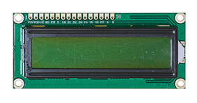 Display LCD 16x02 retroilluminato giallo/verde HD44780