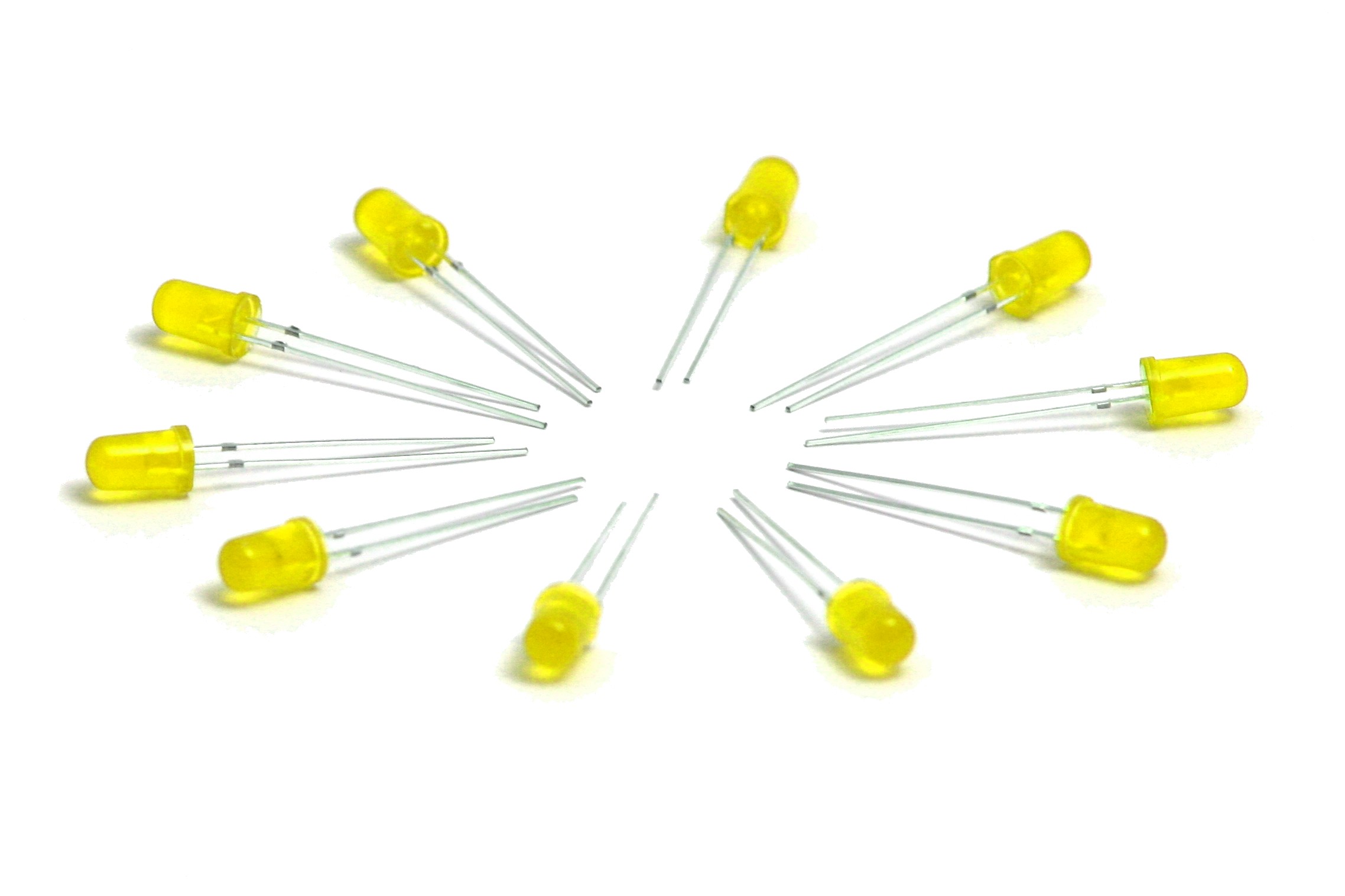 LED giallo 5 mm  (10 pezzi)
