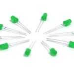 LED verde 5 mm  (10 pezzi)