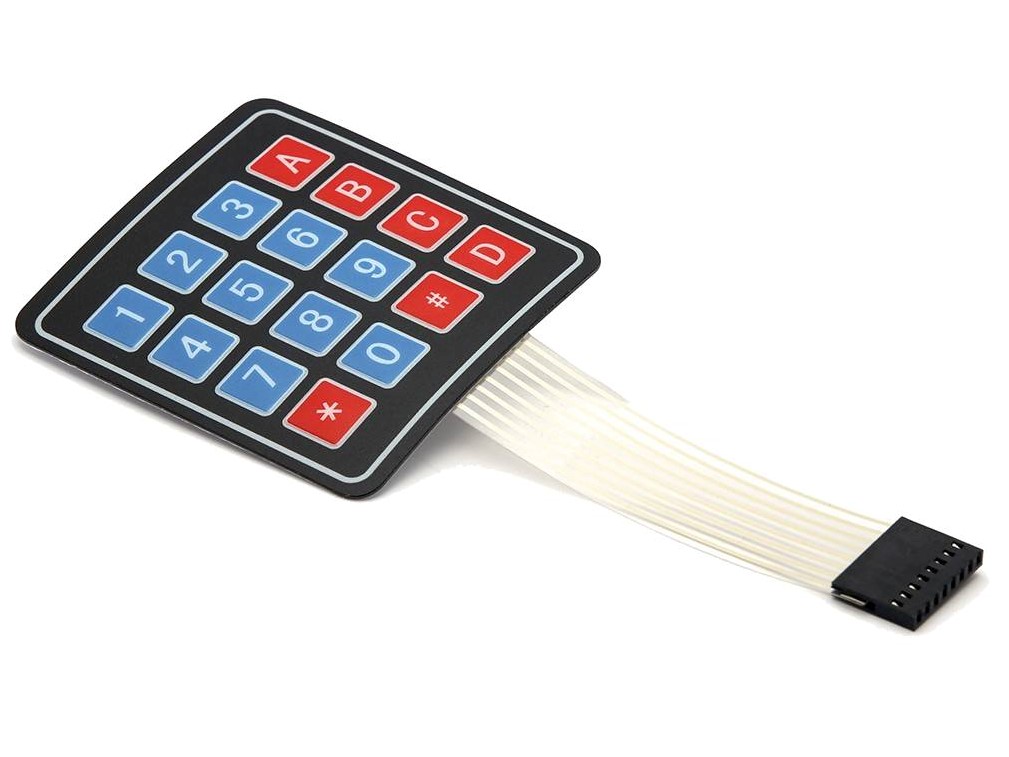 Tastiera a membrana 4x4 numerica da 16 tasti