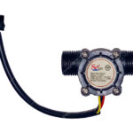 Sensori di flusso d'acqua YF-S201 Flowmeter G1/2 1-30L/min Nero